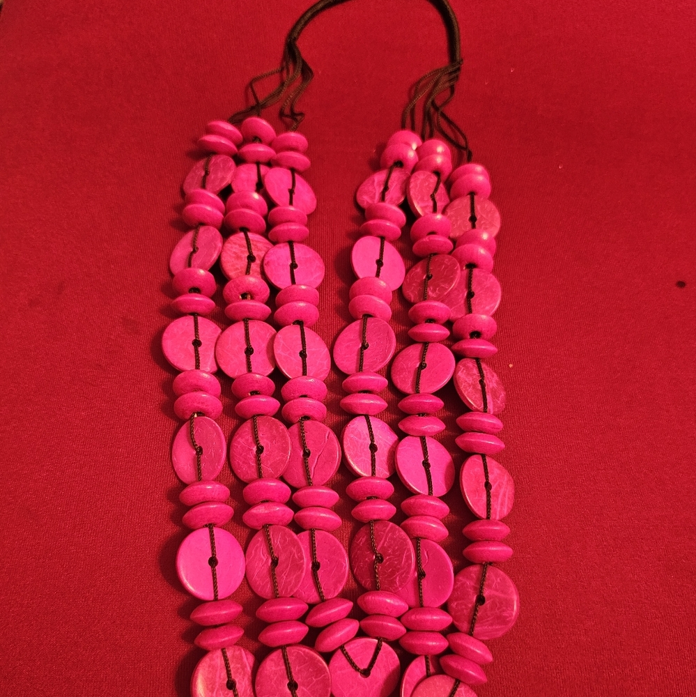 Beautiful wooden necklace